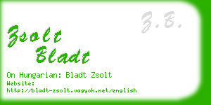 zsolt bladt business card